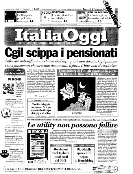 Italia oggi : quotidiano di economia finanza e politica